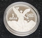 1986 Mexico Proof Libertad 1oz  999 Fine Silver W  Box   Coa 