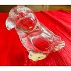 Vtg Princess House Pets 24  Lead Crystal Clear Parrot Bird Paperweight Figure 3   