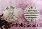 Saint Rita   Prayer - Silver Tone Pocket Coin token 