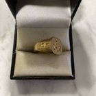 Vtg Solid Brass Masonic Ring Sz 6
