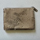 Whiting And Davis Metal Mesh Clutch Purse Style 1876 Gunmetal Silver Vintage