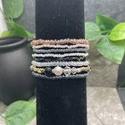 8 Pc Handmade Beaded Stackable 6 50  Plus Stretch Bracelet Set New A1123