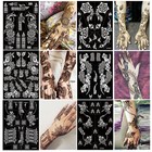 10 Sheets Henna Tattoo Stencils 10 Pair Arm Hand Tattoo Template Temporary India
