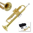 Glarry School Band Paint Gold  Brass Bb Trumpet W case For Student