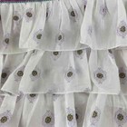 Pottery Barn Baby Kids Brooklyn Crib Bed Skirt Tier Ruffle White 16   1284q