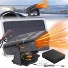 12v Solar Powered Air Drying Heater With Solar Panel For Car Rv Camping Hiking