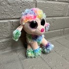 Ty Beanie Boos Rainbow The Poodle Dog Beanie Boo Plush Stuffed Animal 6  Toy