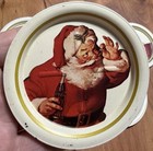 6 Vintage Coca-cola Santa Claus Tin Coasters Christmas Holiday Collectible 1980s