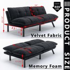 71 Velvet Futon Couch Bed With Mattress Included convertible Folding Sleeper