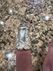 Vintage Thimble Marked Taxco Mexico 925 Sterling Silver Flowers Leaves