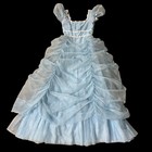 Vintage Baby Blue Prom Dress Formal Floral Lace 1970s Nadine Usa Size 9 Read