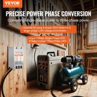 Vevor 7 5hp Digital Phase Shifter 23a 220v Single Phase To 3 Phase Converter
