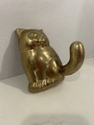 Vintage Brass Wall Hanging Cat Hook With Two Brackets