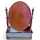 Ethan Allen Solid Wood Oval Swivel Vanity Mirror W  Drawer 1993 Vintage