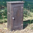 Antique Solid Wood Forms Cabinet Vintage Industrial Storage Cupboard