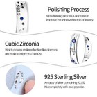 Kunsir 925 Sterling Silver Sparkling Starry Night Ring  For Women Men Jewelry