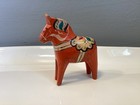 Dala Horse   swedish   dalah  st  Traditional Hand Carved And Painted 3    Vintage