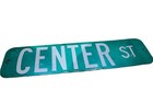 Authentic Road Sign Center St Real Street Vintage Retired Sign Antique