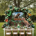 Dinosaur Birthday Decorations Jungle Safari Balloon Arch Foil Balloons Banner Fo