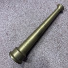 Vintage Brass 6  Solid Stream Fire Nozzle For Garden Hose With 1 4    Tip  Nice