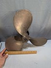Vtg 18  Bronze Brass 3 Blade Boat Ship Propeller Prop Custom Wall Mount Bracket