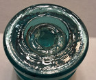 Antique Unembossed Hemingray 107 Aqua Glass Cd1087 Break Knob Spool Insulator  a