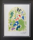 Marc Chagall  1967 Beautiful Signed  Window Of Issachar Print Framed
