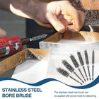 6 12pcs Stainless Steel Wire Brush Set 1 4  Hex Rust Removal Tools - New