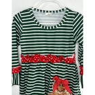 Baby Girls Dress 3t Kids Christmas Holiday Gingerbread Man Winter Green Striped