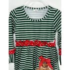 Baby Girls Dress Size 3t Kids Christmas Holiday Gingerbread Man Ruffles Green