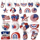 36 Pcs 4th Of July Ornaments For Tree Patriotic Wooden American Flag Fresh