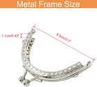 10 Pcs Metal Purse Frame  Vintage Bag Kiss Clasp Lock  Retro Style Arch Frame Co