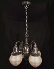 Antique Dental Medical Industrial 4 Light Fixture Pendant Converted Wall Lamp