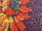 Vintage Shillcraft Latch Hook Floral Rug wall Hanging 70   s Sunflowers 43    X 22   