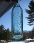 Vintage Curran   Joyce Company- Lawrence  Mass  Aqua-green Soda Bottle