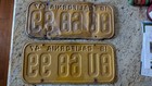 Vintage 1947 California License Plate Pair