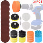 31pcs Foam Drill Polishing Pads Kit Car Hub Waxing Buffing Wheel Polisher 3 