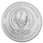 2023 Rwanda 1 Oz Silver 15th Anniversary African Wildlife Series Gorilla Bu