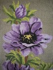Printed Needlepoint Gobelin 25x40 Cm  Purple Flowers Canvas Only  Gobelin L