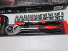 12pc 3 8  Inch Drive Ratchet Socket Wrench Set With 10 Sockets Metric 8mm-21mm