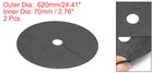 2pcs Tree Mulch Ring 62cm Nonwoven Tree Protector Mat Plant Cover Black