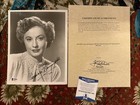 Barbara Stanwyck Beautiful Autographed Signed B w Glossy 8x10 Photo Beckett Coa
