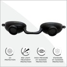 Super Sunnies Evo Flexible Tanning Bed Goggles Uv Eye Protection Black Glasse   
