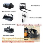 Landhonor Wheeled Mini Skid Steer Loader 23hp Engine Hydraulic Drive Heavy Duty