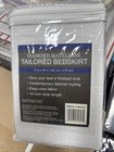 Diamond Matelasse Tailored Full Size Bedskirt  Gorgeous  pure White Brand New   