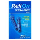 Relion Ultra-thin Lancets  30 Gauge - 200 Lancets
