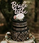Bride To Be Cake Topper - Rose Gold Glitter Bridal Shower Cake Decoration