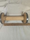 Antique Industrial Wooden Yarn Spool Or Bobbin  Metal   Wood With Lovely Patina 