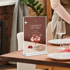 11-pack Acrylic 5x7 Vertical Tabletop Sign Holders Clear Double-sided Display