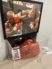 Mike Tyson   Evander Holyfield Autographed Boxing Glove With Case And Picture
